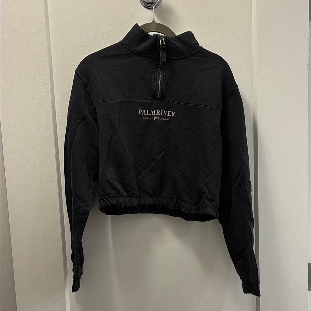 Pull&Bear Half-Zip Cropped Top